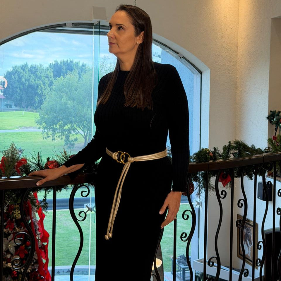 Vestido Midi Manga Larga