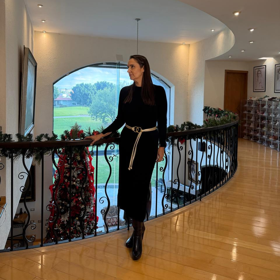 Vestido Midi Manga Larga