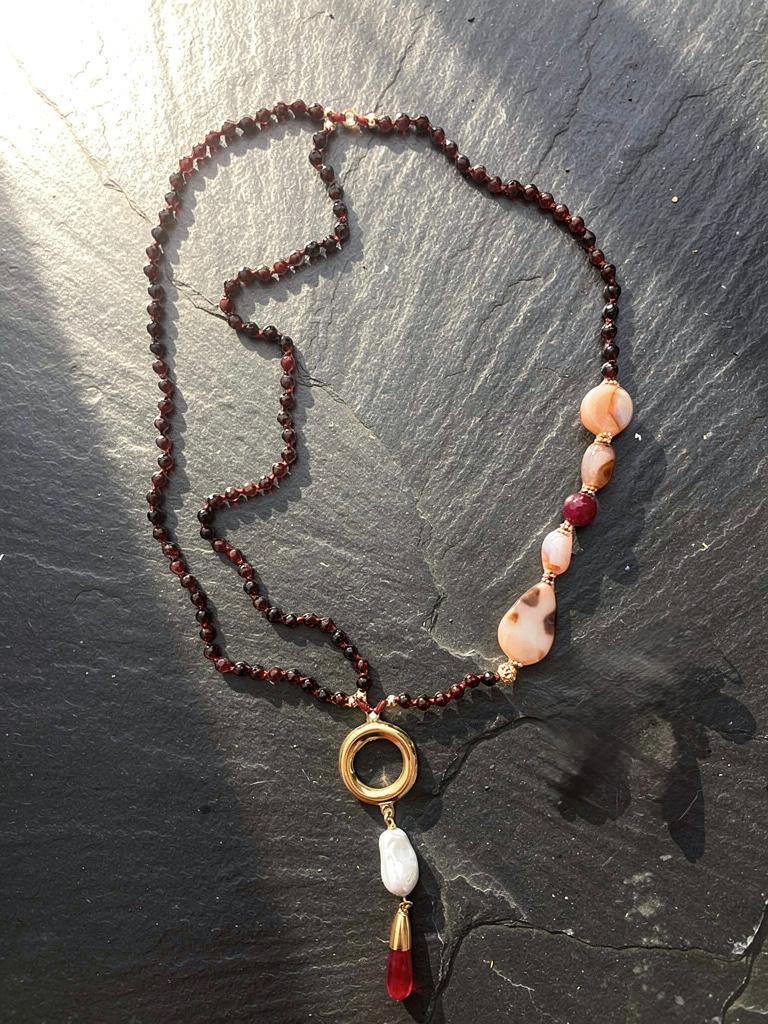 Collar Piedras Terracota