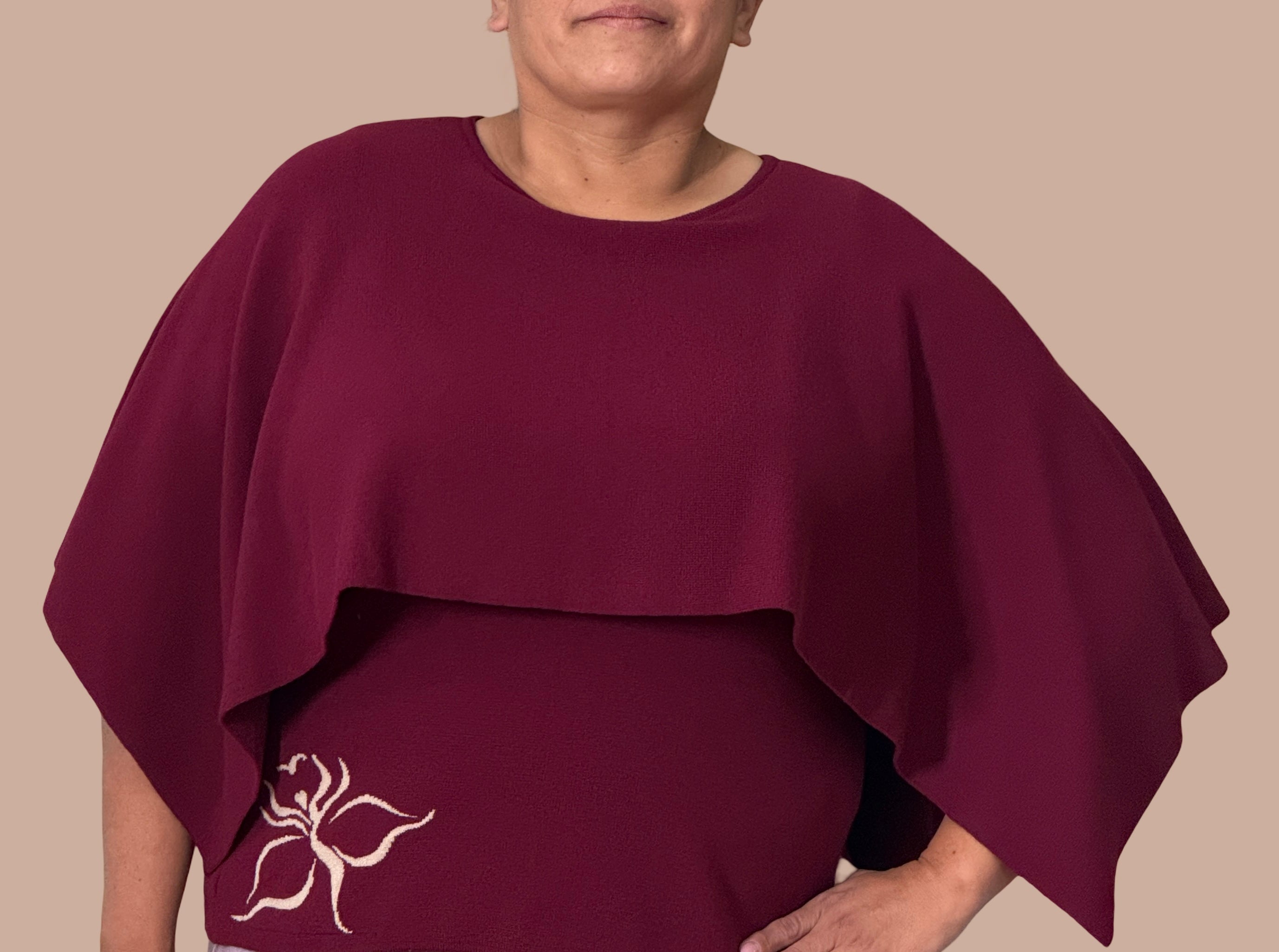 Suéter Capa con Flor