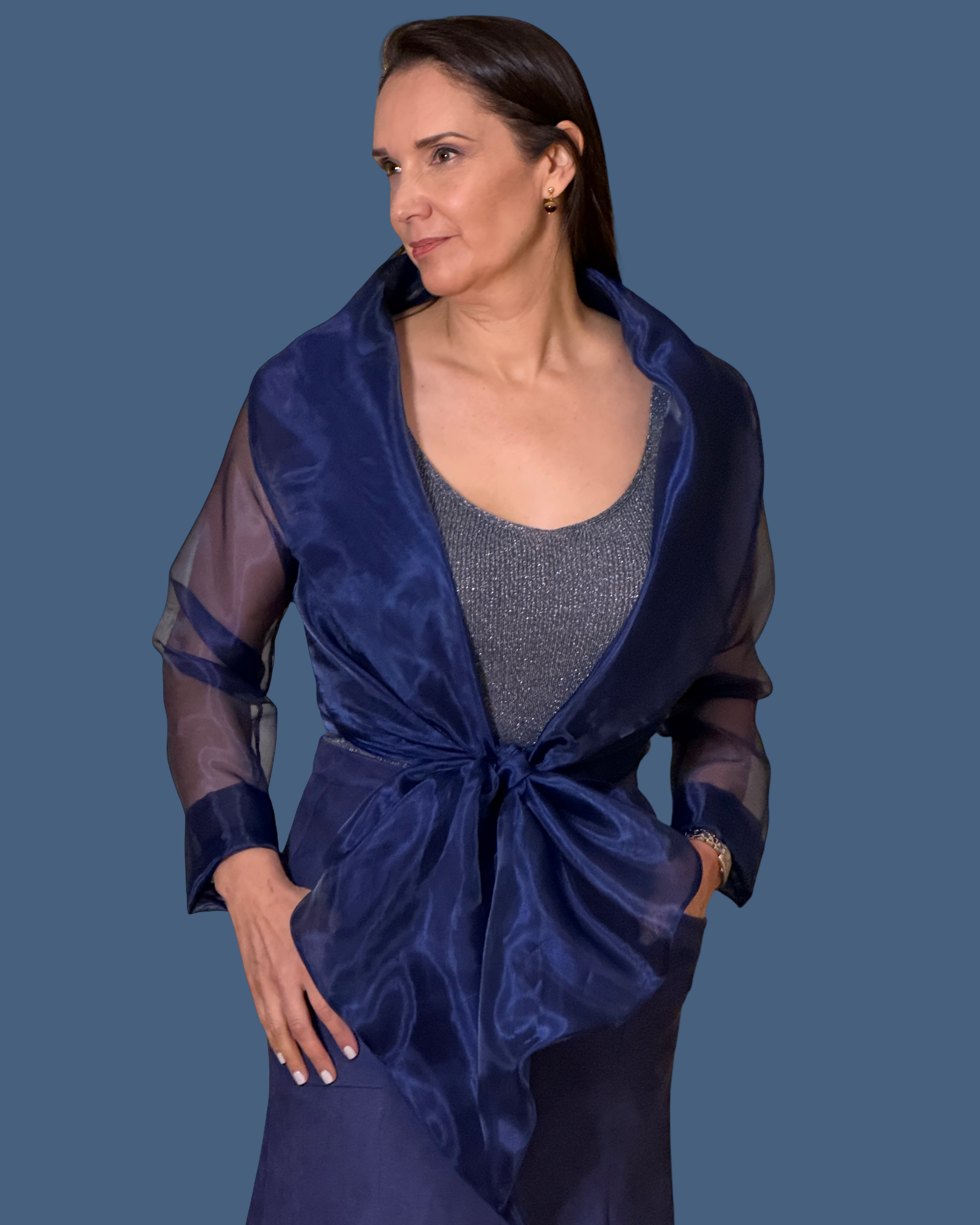 Gabardina corta Orquidea