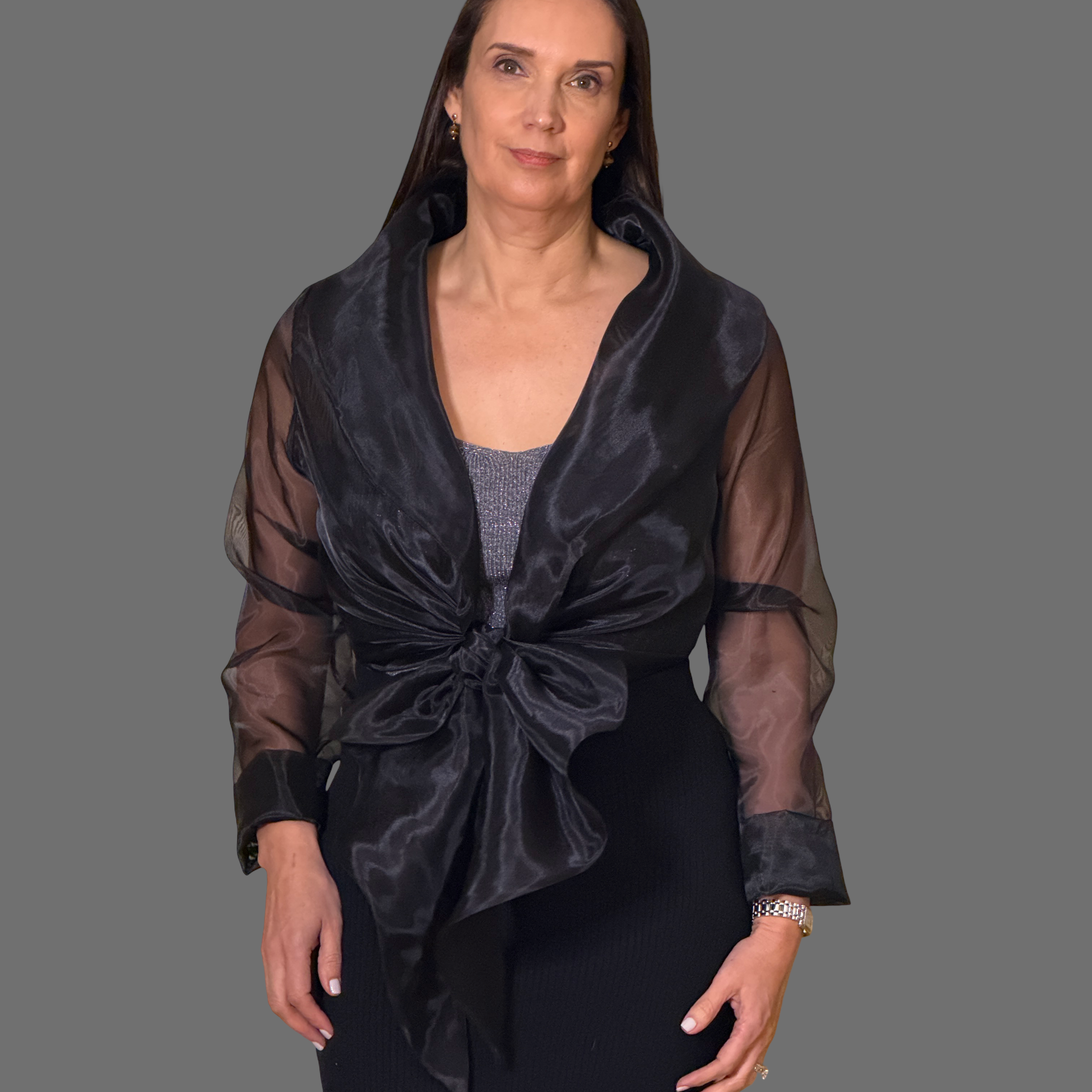 Gabardina corta Orquidea