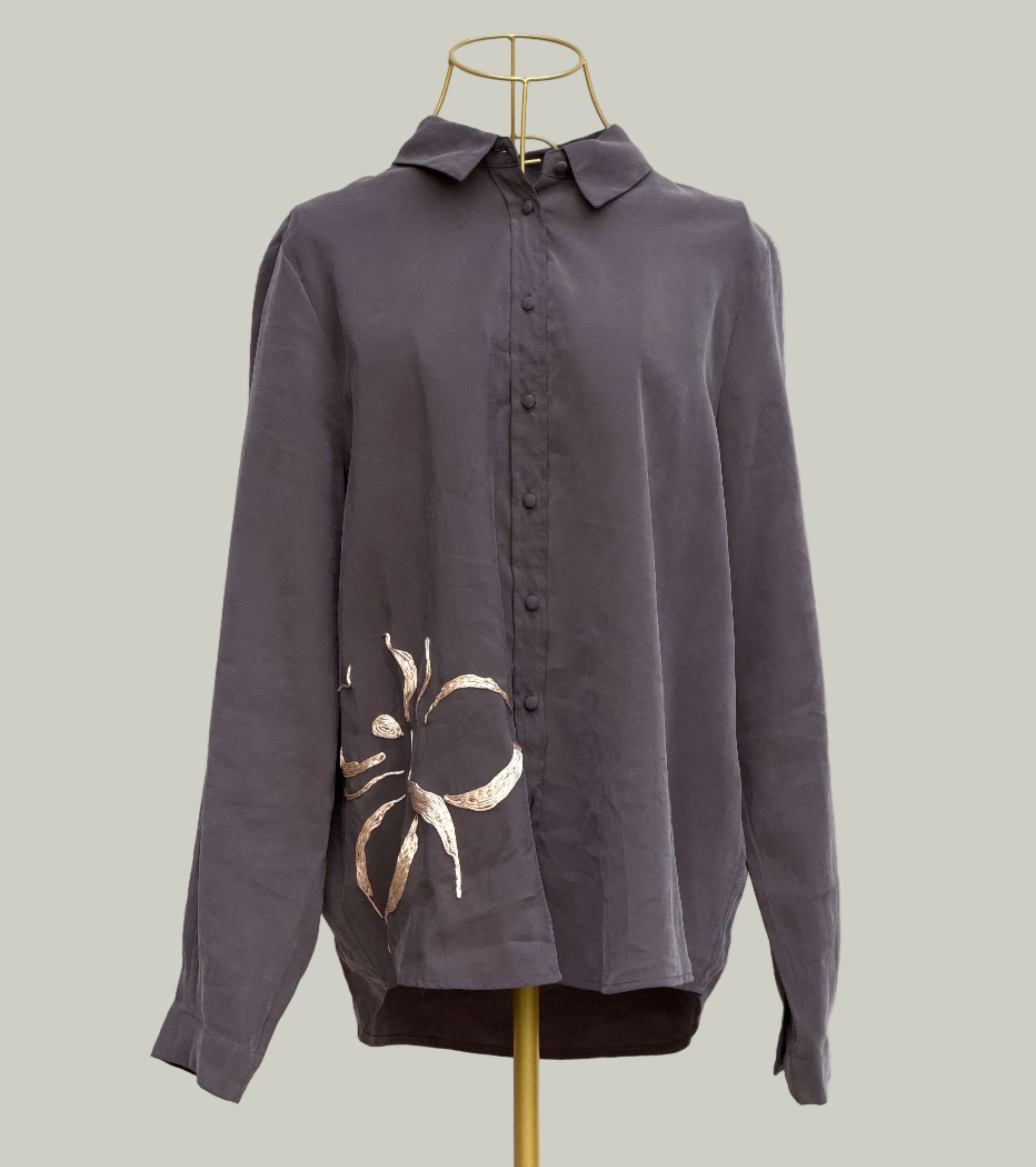 Camisa Afelpada Bordada