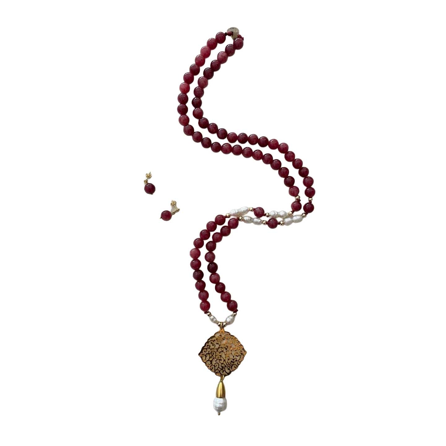 Collar Perlas Irregulares Marfil