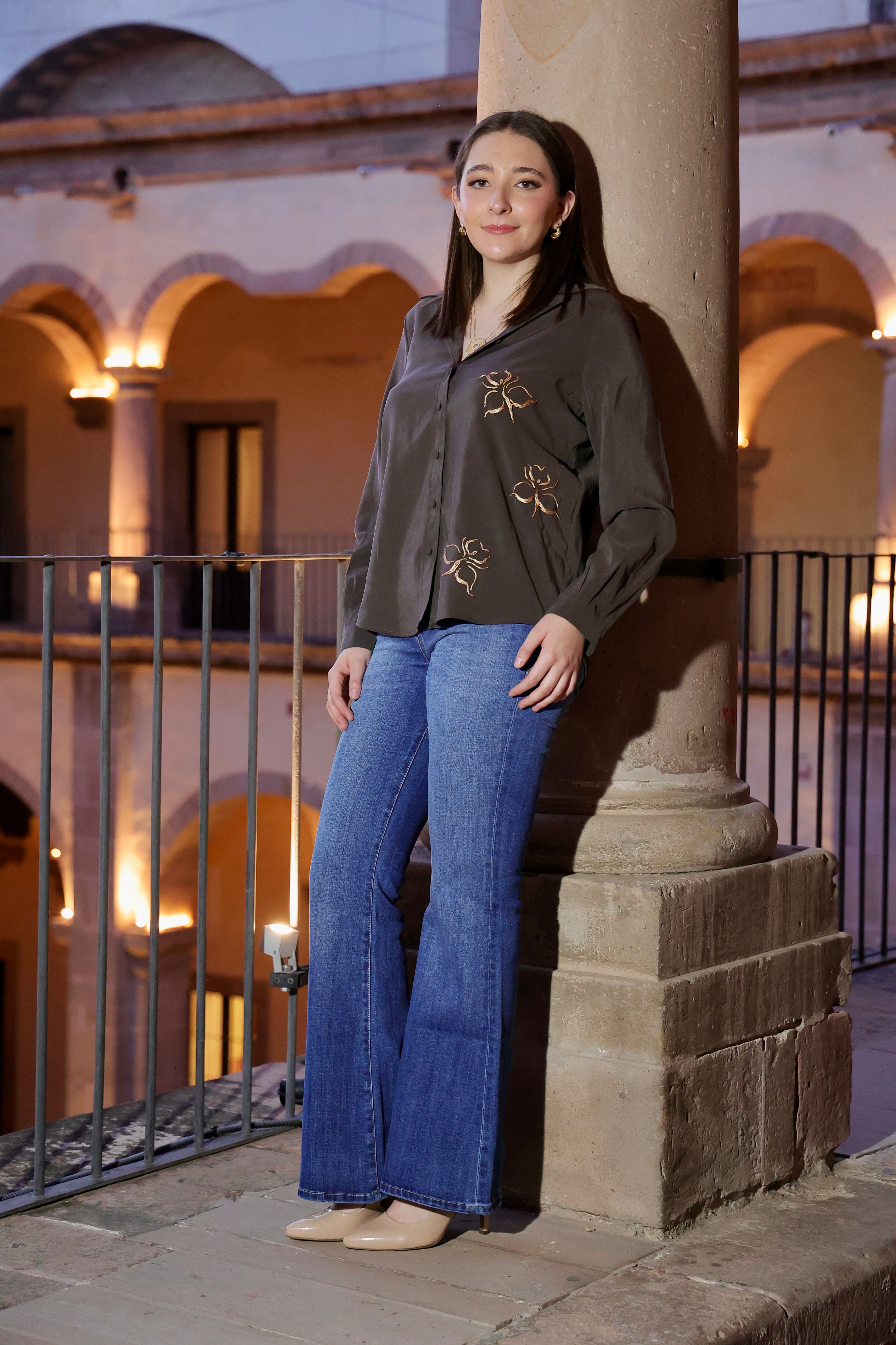 Camisa Afelpada Bordada