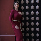 Vestido Midi Manga Larga